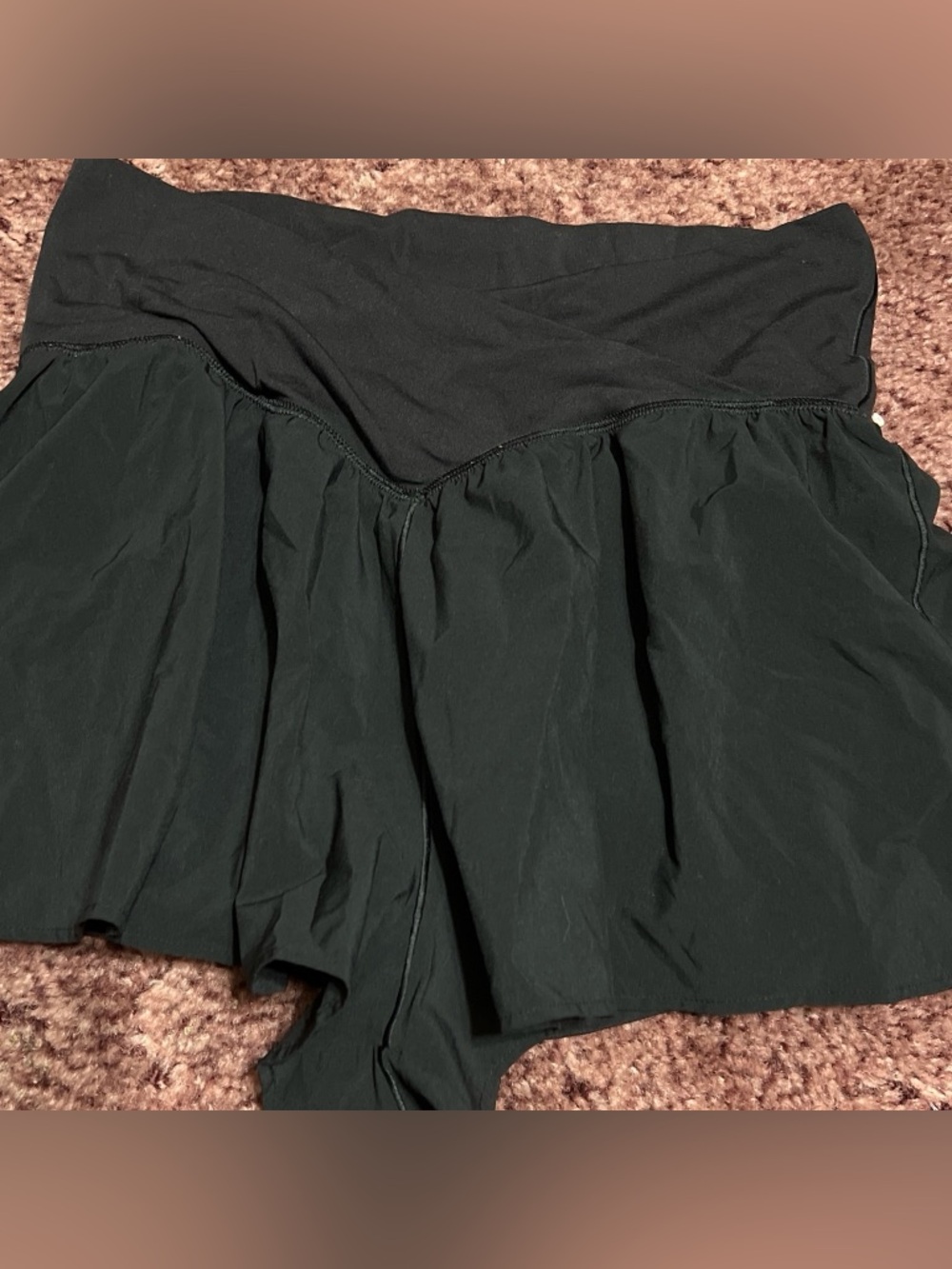 Source Unknown Black Athletic Skort Shorts
